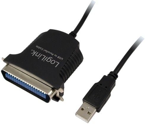 LogiLink AU0003C, Svart, USB A, Centronics 36, 1,5 m