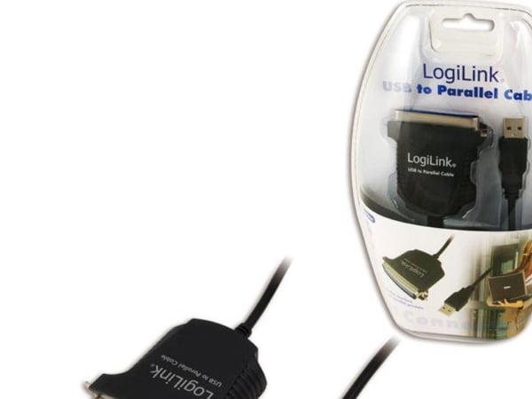 LogiLink AU0003C, Svart, USB A, Centronics 36, 1,5 m