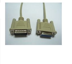 MicroConnect - Näyttökaapeli - DB-15 (han) til DB-15 (hun) - 2 m - tommelskruer - beige