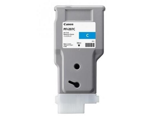 Canon PFI-207 C - 300 ml - cyan - original - blekktank - for imagePROGRAF iPF680, iPF685, iPF780, iPF785