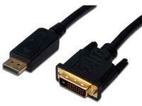ASSMANN - DisplayPort-adapter - dobbeltlenke - DisplayPort (hann) til DVI-D (hann) - 1 m