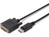 ASSMANN - DisplayPort kaapeli - DisplayPort (han) til DVI-D (han) - 3 m - formet - sortti