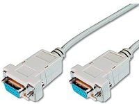 ASSMANN - Null modem-kabel - DB-9 (hunn) til DB-9 (hunn) - 1.8 m - tommelskruer - beige