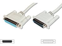 ASSMANN - Seriell/parallell-forlengelseskabel - DB-25 (hann) til DB-25 (hunn) - 2 m - formstøpt, tommelskruer - beige