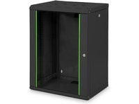 Digitus DN-19 16-U-SW, Veggmonterbar hylle, 16U, 100 kg, 30 kg, Svart