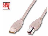 ASSMANN - USB-kaapeli - USB (uros) - USB Type B (uros) - USB 2.0 - 1,8 m - muotoiltu - beige