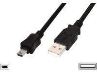 ASSMANN Basic - USB-kaapeli - USB (han) til mini-USB type B (han) - USB 2.0 - 1 m - formet - lajittelu