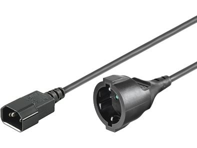 Microconnect PE130100, 1 m, C14 liitin, Virtapistoke tyyppi F, 250 V, 10 A