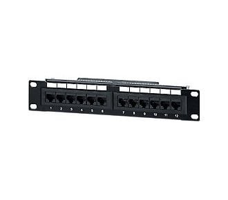 Equip 208015, RJ-45, Gull, Cat5e, Sort, Rackmontering, 1U