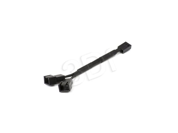 Phanteks - Viftestrømsplitter - 3 pin internstr (hann) til 3 pin internstr (hunn) - 11 cm - svart