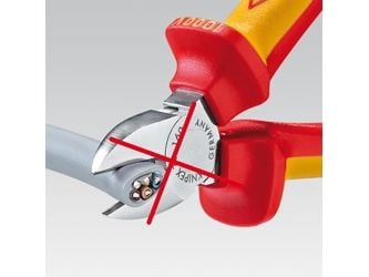 Knipex 95 16 165, Kaapelileikkuri, Punainen, Keltainen, Kromi, Oranssi, Punainen, Ruostumaton teräs, 1,5 cm, REACH, VDE