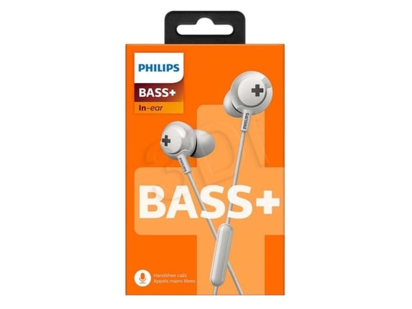 Philips Hodetelefoner med mikrofon SHE4305WT/00, Koblet med ledninger (ikke trådløs), 9 - 23000 Hz, Musikk, 12 g, Hodesett, Hvit