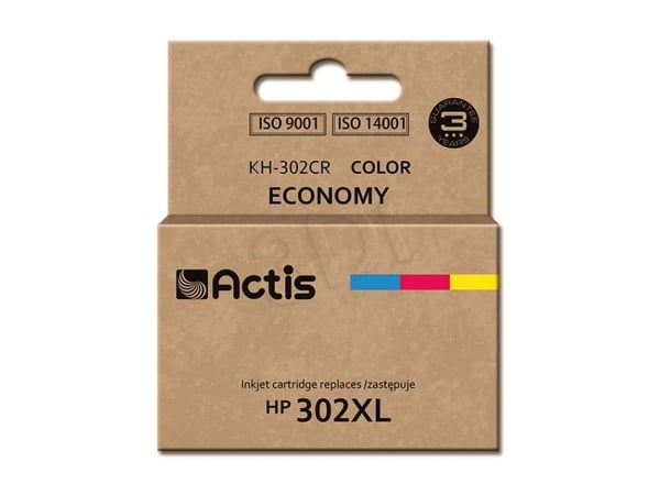 Actis cartridge KH-302CR for Hewlett Packard compatible HP 302XL F6U67AE standard - Kompatibel - Tintenpatrone, Høyt (XL) utbytte, Fargestoffbasert...