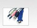 ATEN 2L-5305U - Kabel för tangentbord/mus/video/ljud - 15 pin D-Sub (DB-15), minijack (hane) till USB, HD-15 (VGA), minijack (hane) - 5 m - för ATE...