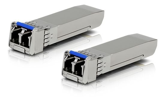 Ubiquiti U Fiber - SFP+ transceivermodul - 10GbE - LC-enkeltmodus - opp til 10 km - 1310 nm (en pakke 2)