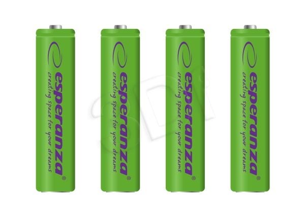Esperanza - Batteri 4 x AAA - NiMH - 1000 mAh - grønn