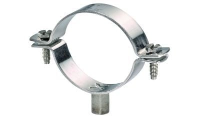 Walraven AISI 316 rørb.15-18mm - Rustfri 2-skrue rørbøjle uiso. med M8/10 gevind