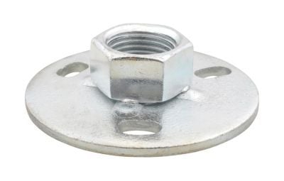 Walraven grundfläns 1/2'' elförzinkad rund Ø70 mm med påsvetsad hylsa