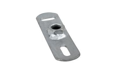 Walraven grundflange M8 - Elforzinket. 145x38mm med punktsvejset muffe Walraven grundflange M8 - Elforzinket. 145x38mm med punktsvejset muffe