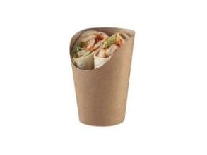 Bæger Wrap Ø80/60x70/110 mm Brun,1000 stk/krt