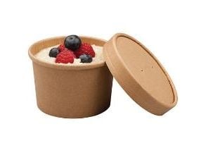 Papbæger Soup-To-Go 225 ml Ø90/75x61 mm Brun,500 stk/krt