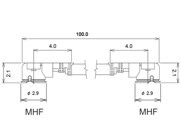 Delock - Antennekabel - MHF/U.FL plugg vinklet til MHF/U.FL plugg vinklet - 10 cm - koaksial - svart