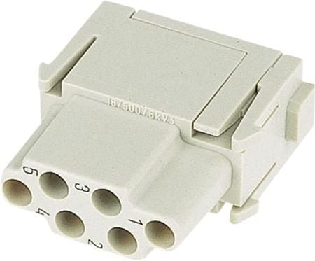 Harting 09 14 006 3101, E-modul, Grå, Polykarbonat, 500 V, 16 A, IEC 61984 EN 60664-1 DNV GL CSA-C22.2 No. 182.3 PVVA8.E318390 UL 1977 ECBT2.E23507...