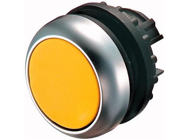Eaton M22-DL-Y, Tryckknappsbrytare, Svart, Metallisk, Gul, IP66, IP67, IP69, 29,7 mm, 29,7 mm, -25 - 70 ° C