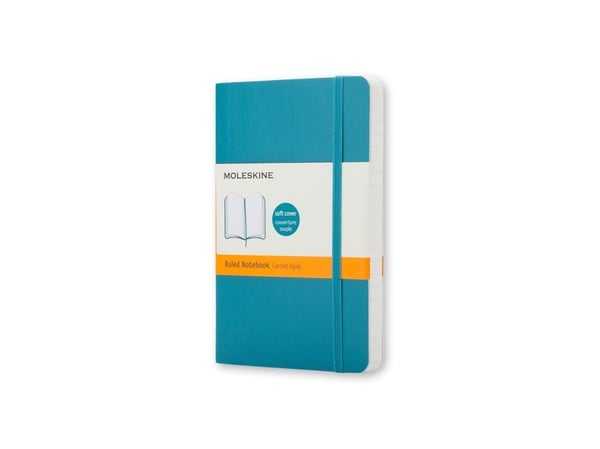 Moleskine 805.83.4171.546.8, Monokromatisk, Blå, Matt, 70 g/m², Linjerte ark, Mykt omslag