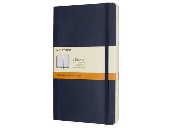 Moleskine Notebook Classic Large, prickig Sapphire lue