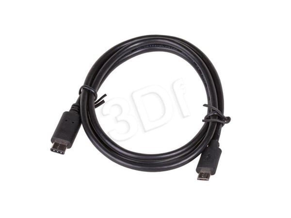 Akyga AK-USB-16 - USB-kabel - Micro-USB type B (hann) til USB-C (hann) - 1 m - svart