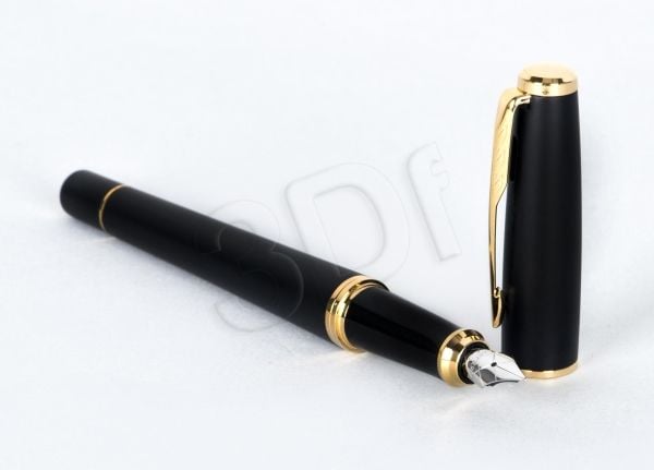 Parker Urban, Svart, Guld, Påfyllning med bläckpatronssystem, Blå, Gjuten aluminium, mässing, Krom, Rund spets, Rostfritt stål