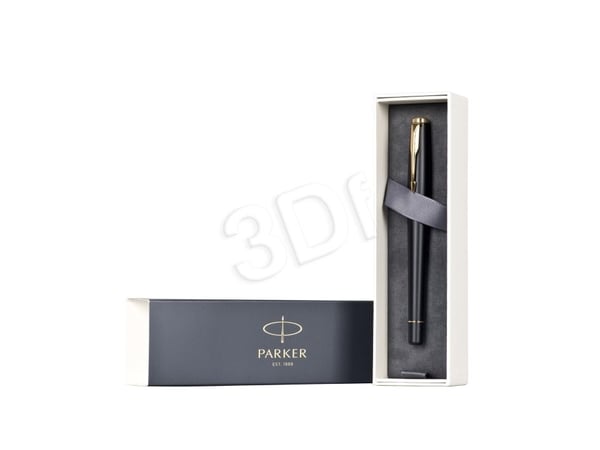 Parker Urban, Svart, Guld, Påfyllning med bläckpatronssystem, Blå, Gjuten aluminium, mässing, Krom, Rund spets, Rostfritt stål
