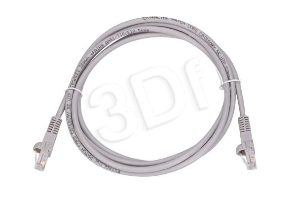 Extralink - Koblingskabel - RJ-45 (hann) til RJ-45 (hann) - 5.3 mm - UTP - CAT 5e - innendørs, formstøpt, uten hindringer - grå
