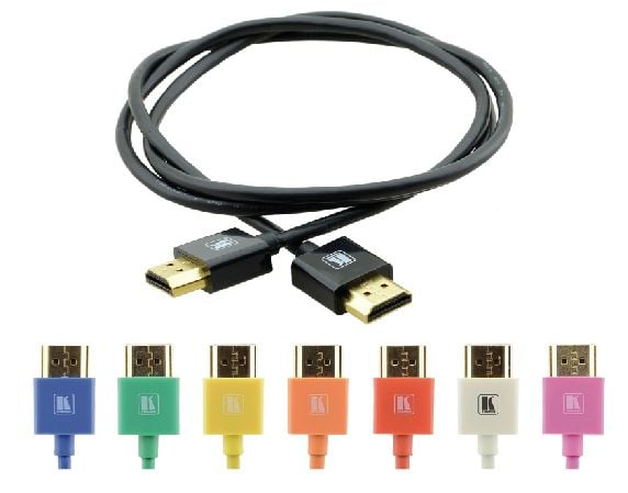 Kramer C-HM/HM/PICO Series C-HM/HM/PICO/BL-6 - HDMI-kabel med Ethernet - HDMI hann til HDMI hann - 1.8 m - blå - 4K-støtte