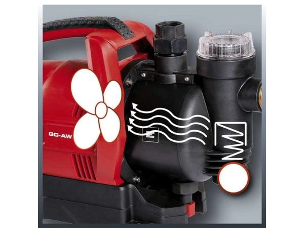 Einhell GC-AW 6333, 630 W, AC, 3,6 stang, 3300 l/t, IPX4, Sort, Rød