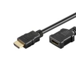 MicroConnect High Speed HDMI with Ethernet - HDMI-forlengelseskabel med Ethernet - HDMI hunn til HDMI hann - 2 m