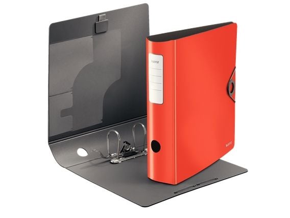 Leitz 180° Active Solid - Hevarmbuefil - bokryggbredde: 80 mm - for A4 - kapasitet: 500 ark - rød