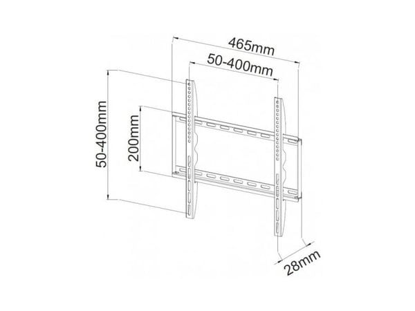 TECHly - Brakett - for LCD-TV - svart - skjermstørrelse: 23"-55" - veggmonterbar