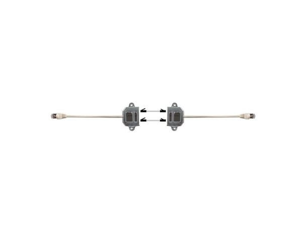 LogiLink NP0044, 10/100Base-T(X), Cat5e, Metallisk, Hvit, 0,15 m, 300 g