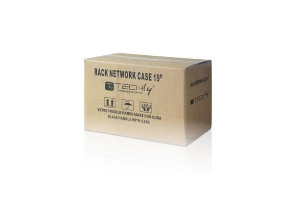 Techly I-CASE EL-1006B45, Veggmonterbar hylle, 6U, 50 kg, Nøkkellås, 14,2 kg, Sort