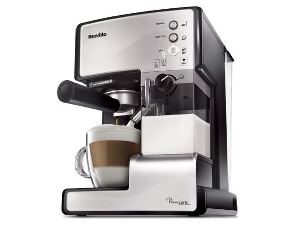 Breville PrimaLATTE, Espressomaskin, 1,5 l, Kaffe pute, Malt kaffe, Sort, Rustfritt stål
