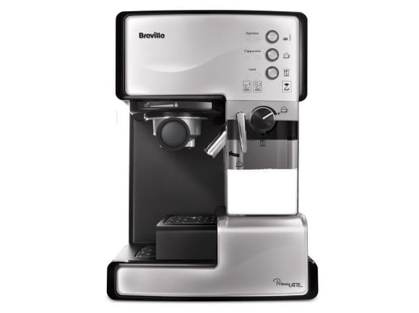 Breville PrimaLATTE, Espressomaskin, 1,5 l, Kaffe pute, Malt kaffe, Sort, Rustfritt stål