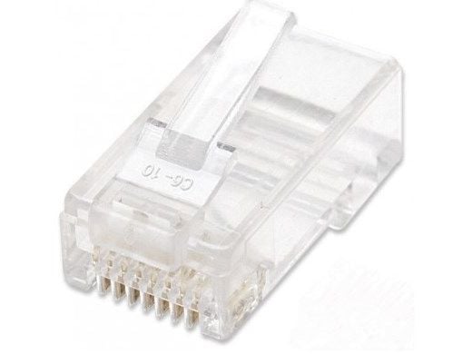 Techly Modulaarinen pistoke, RJ45, 8P8C, Cat5e, UTP, johdolla, purkki, 100 kpl (028900)