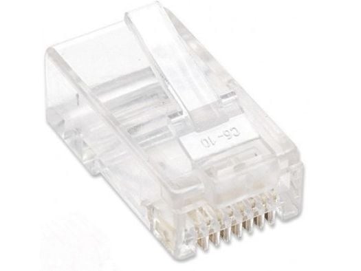 Techly Modulaarinen pistoke, RJ45, 8P8C, Cat5e, UTP, johdolla, purkki, 100 kpl (028900)