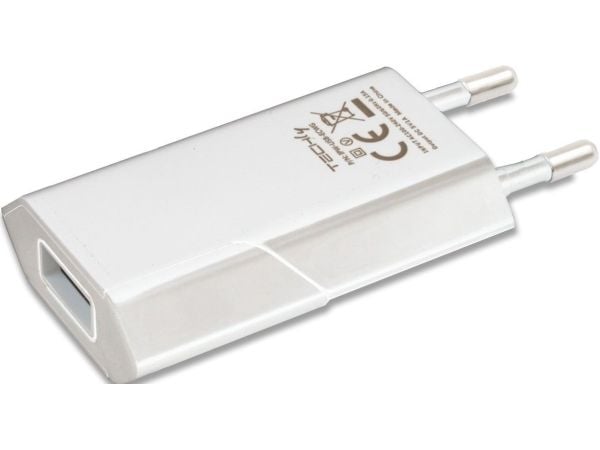 Techly IPW-USB-ECWW, Sisätila, AC, 5 V, 1 A, Valkoinen