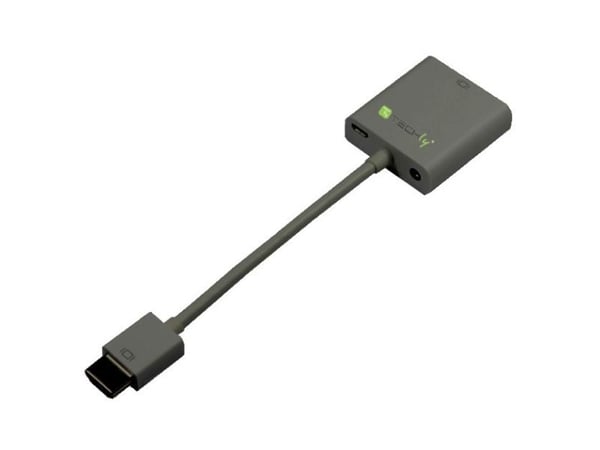 Techly HDMI - VGA+3.5mm+Micro USB B M/F, 0,15 m, HDMI, VGA+3.5mm+Micro USB, Hankjønn, Hunkjønn, 1920 x 1080 piksler