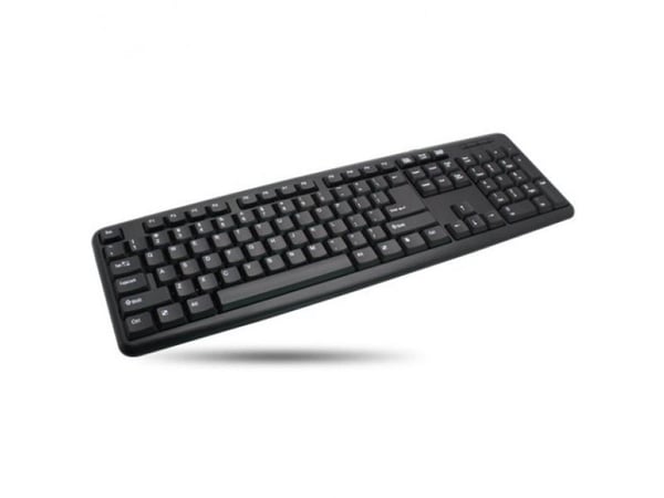 Techly IDATA 955-UBK-AM, Full størrelse (100 og), Koblet med ledninger (ikke trådløs), USB, Sort