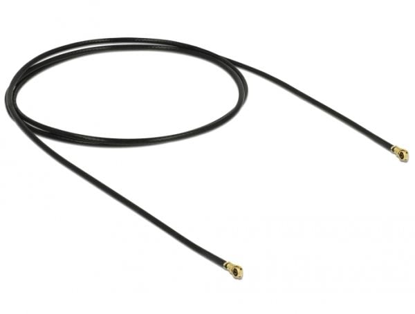 Delock - Antennekabel - MHF4/HSC plugg vinklet til MHF4/HSC plugg vinklet - 50 cm - koaksial - svart