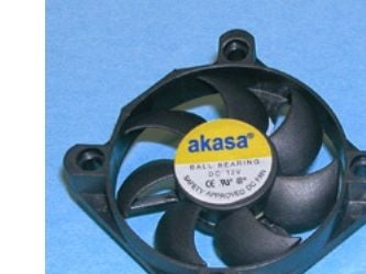 Akasa Black Case Fan, Fan, 24,87 dB, Svart